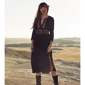 Free People Floral Midi Dress